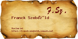 Franck Szebáld névjegykártya